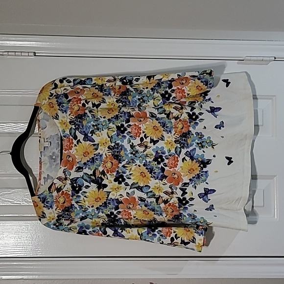 Talbots Women's Butterfly Flora Tunic Size Large - Picture 1 of 5